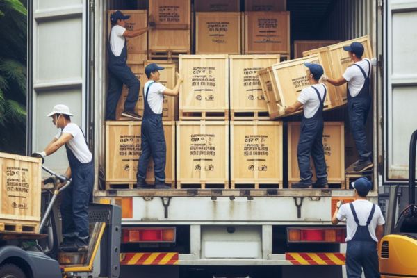 SDC International Shipping loading crates