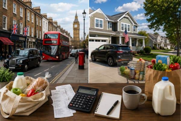 Cost of Living in the UK vs the USA