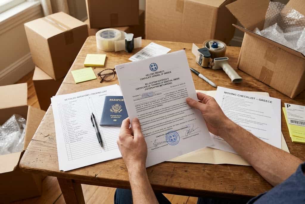 Greece’s Relocation Certificate for Household Goods