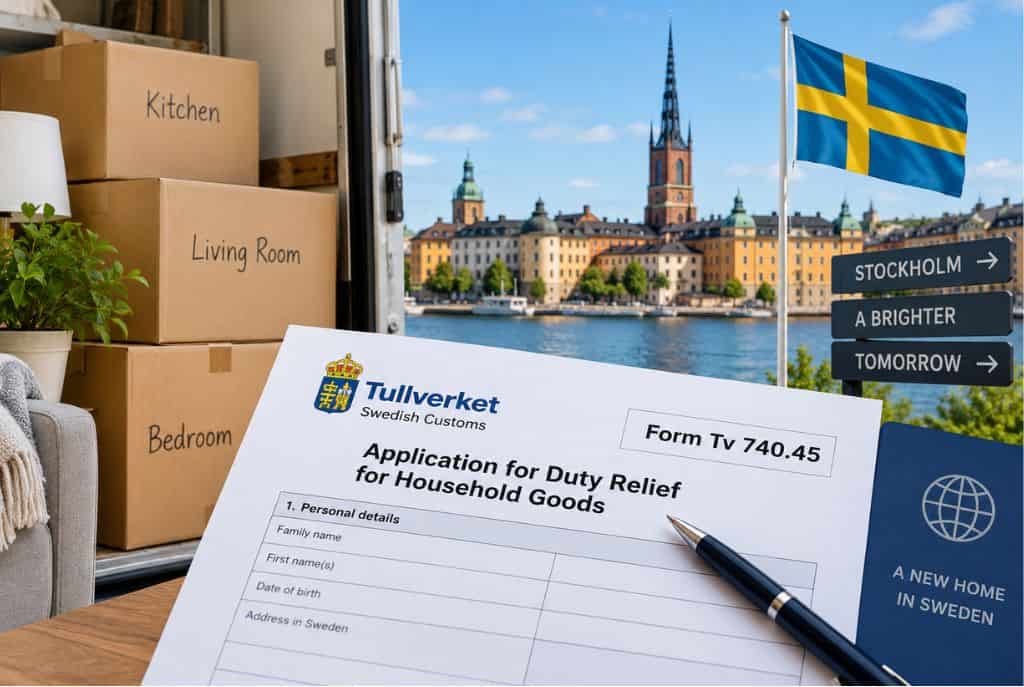 Sweden Duty Relief for Household Goods: Form Tv 740.45